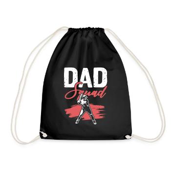 baseball dad squad - Turnbeutel - Schwarz - Vorne
