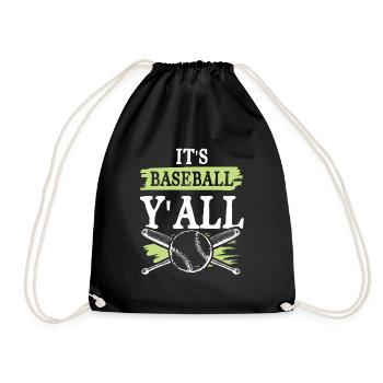 Baseball Sports - Drawstring Bag - black - Front