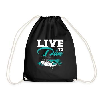 La vie pour plonger - Sac de sport léger - noir - Devant