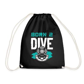 Né pour plonger - Sac de sport léger - noir - Devant