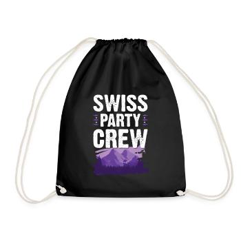 Equipage de fête suisse - Sac de sport léger - noir - Devant