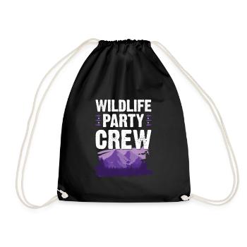 Wildlife Party Crew - Turnbeutel - Schwarz - Vorne