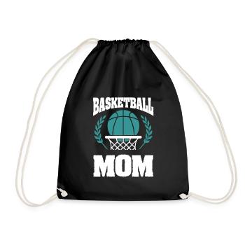 basketball mama - Turnbeutel - Schwarz - Vorne