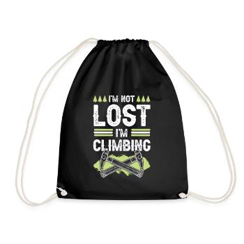 Climbing Mountain - Drawstring Bag - black - Front