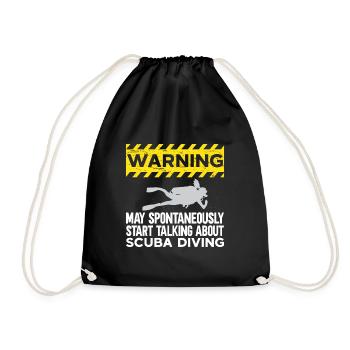 Cadeau de plongée sous-marine Plongeur sous-marin - Sac de sport léger - noir - Devant