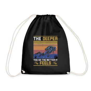 Cadeau de plongée sous-marine Plongeur sous-marin - Sac de sport léger - noir - Devant