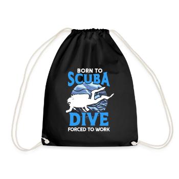 Sporttauchen Geschenk Unterwasser Sporttaucher - Turnbeutel - Schwarz - Vorne