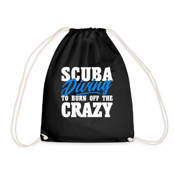Sporttauchen Geschenk Unterwasser Sporttaucher - Turnbeutel - Schwarz - Vorne