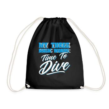 Cadeau de plongée sous-marine Plongeur sous-marin - Sac de sport léger - noir - Devant