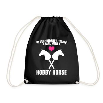 Hobby Horse Girl Rider Hobbyhorse - Sac de sport léger - noir - Devant