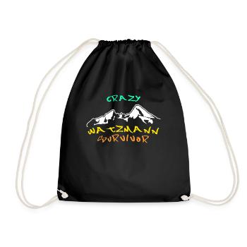 Watzmann saying Watzmann massif - Drawstring Bag - black - Front