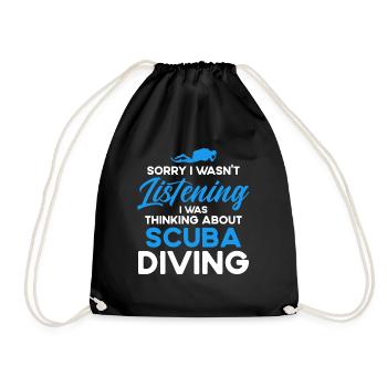 Cadeau de plongée sous-marine Plongeur sous-marin - Sac de sport léger - noir - Devant