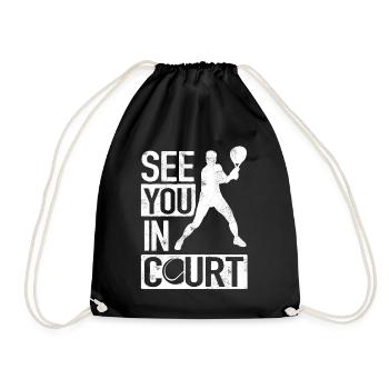 Joueur de tennis, Tennis, Tennis - Sac de sport léger - noir - Devant