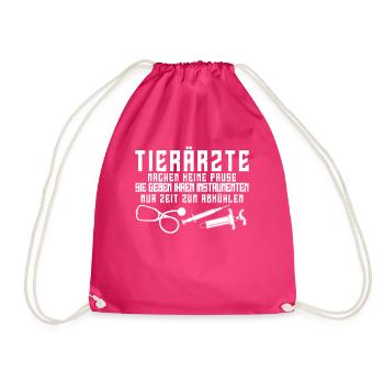 Tierarzt Tiermedizin Tierärztin - Turnbeutel - Fuchsia - Vorne