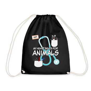 Veterinarian Veterinary Veterinary Medicine - Drawstring Bag - black - Front