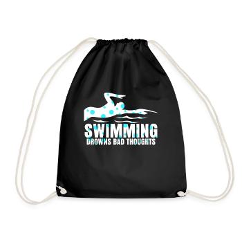 Citation du nageur Entraîneur de natation - Sac de sport léger - noir - Devant