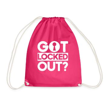 Locksmith Lock Picking Employee Locksmith - Drawstring Bag - fuchsia - Front