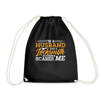 Locksmith Lock Picking Employee Locksmith - Drawstring Bag - black - Front