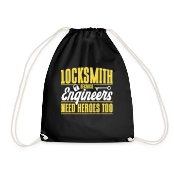 Locksmith Lock Picking Employee Locksmith - Drawstring Bag - black - Front