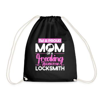 Locksmith Lock Picking Employee Locksmith - Drawstring Bag - black - Front