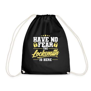 Locksmith lock picking employee locksmith shop - Drawstring Bag - black - Front