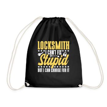 Locksmith Lock Picking Employee Locksmith - Drawstring Bag - black - Front