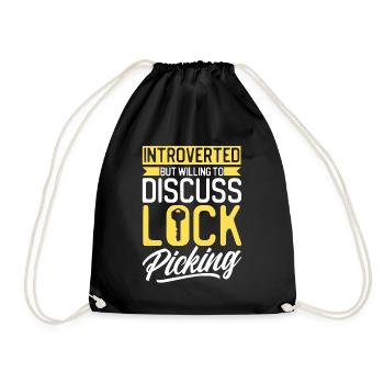 Locksmith Lock Picking Employee Locksmith - Drawstring Bag - black - Front