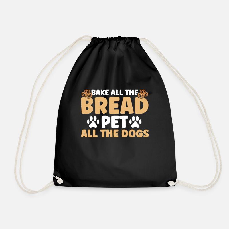 Brotbacken Geschenk Bäckerei Zitat Bäcker - Turnbeutel - Schwarz