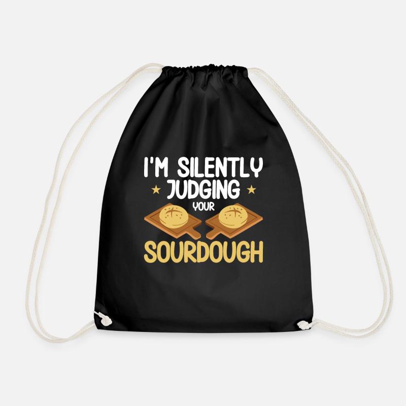 Brotbacken Geschenk Bäckerei Zitat Bäcker - Turnbeutel - Schwarz