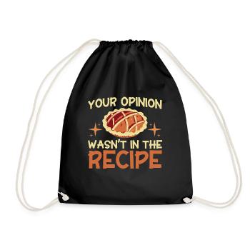Bread Baking Gift Bakery Quote Baker - Drawstring Bag - black - Front