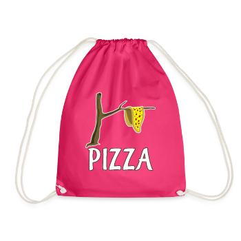 Pizza Restaurant Pizza Maker Pizzaria - Drawstring Bag - fuchsia - Front