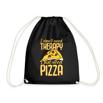 Pizza Pizzabäcker lustig Pizzaria - Turnbeutel - Schwarz - Vorne