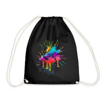 Piano, Pianiste - Sac de sport léger - noir - Devant