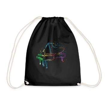 Piano, Pianiste - Sac de sport léger - noir - Devant