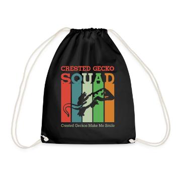 Geckos huppés : dicton drôle : reptiles, lézard - Sac de sport léger - noir - Devant