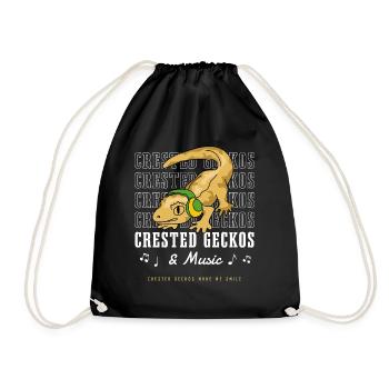 Geckos huppés et musique, musiciens drôles, - Sac de sport léger - noir - Devant