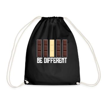 Chocolate Be different Chocolate - Drawstring Bag - black - Front