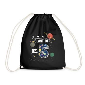 Blast Off J’ai 5 ans, 5ème anniversaire - Sac de sport léger - noir - Devant