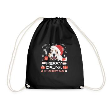 Marché de Noël du berger australien - Sac de sport léger - noir - Devant