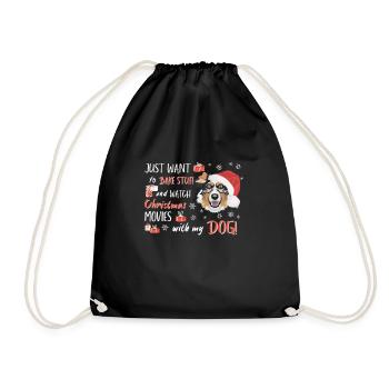 Berger australien Joyeux Noël - Sac de sport léger - noir - Devant