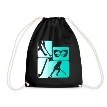 Joueurs de hockey sur gazon - Sac de sport léger - noir - Devant