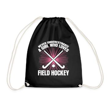 Field hockey players - Drawstring Bag - black - Front