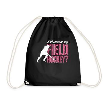 Joueuse de hockey sur gazon - Sac de sport léger - noir - Devant