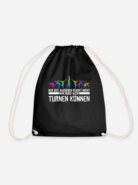 Turnen Turnerin Gymnastik - Turnbeutel - Schwarz