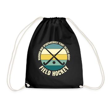 Bâton de hockey sur gazon rétro - Sac de sport léger - noir - Devant