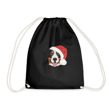 Bouvier Bernois Joyeux Noël - Sac de sport léger - noir - Devant