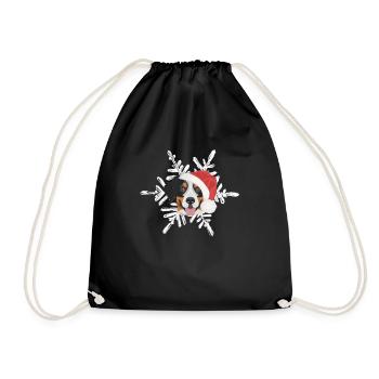 Bouvier Bernois Joyeux Noël - Sac de sport léger - noir - Devant