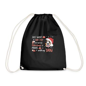 Bouvier Bernois Joyeux Noël - Sac de sport léger - noir - Devant