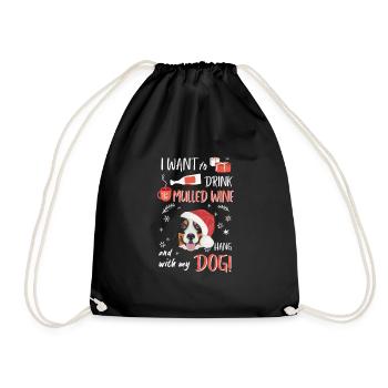 Bouvier Bernois vin chaud Noël - Sac de sport léger - noir - Devant