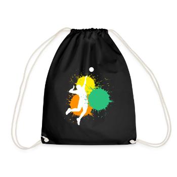 Volleyball Player Volleyball Player - Drawstring Bag - black - Front